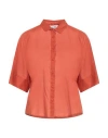 Niū Woman Shirt Rust Size Xs Cotton In Red