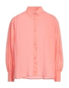 Niū Woman Shirt Salmon Pink Size M Cotton In Salmon Pink