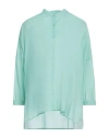 Niū Woman Shirt Turquoise Size Xs Cotton In Blue