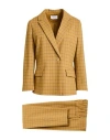 Niū Woman Suit Mustard Size S Viscose, Polyester, Wool, Elastane In Yellow