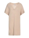 Niū Woman Sweater Beige Size M Acrylic, Polyamide, Alpaca Wool, Viscose, Metallic Polyester In Beige