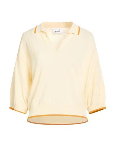 Niū Woman Sweater Beige Size M Viscose, Polyester In Neutral
