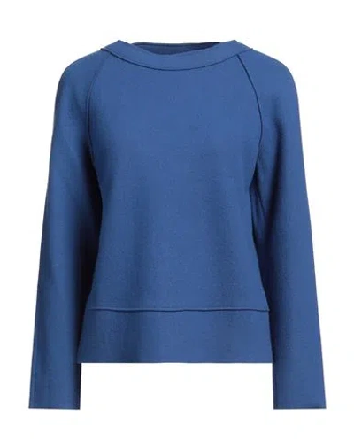 Niū Woman Sweater Blue Size S Virgin Wool, Polyamide In Blue