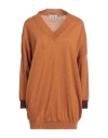 Niū Woman Sweater Brown Size L Wool, Viscose, Polyamide, Polyester