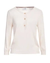 Niū Woman Sweater Cream Size Xl Viscose, Polyester In White