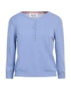 Niū Woman Sweater Light Blue Size L Viscose, Polyester In Blue