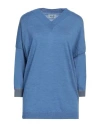 Niū Woman Sweater Light Blue Size M Wool, Viscose, Polyamide, Polyester In Blue