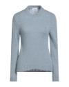 Niū Woman Sweater Pastel Blue Size L Acrylic, Polyamide, Alpaca Wool, Viscose, Metallic Polyester In Blue