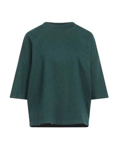 Niū Woman Sweatshirt Dark Green Size Xl Cotton, Polyester, Viscose, Elastane