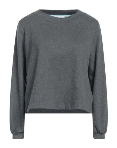 Niū Woman Sweatshirt Grey Size M Cotton, Polyester, Viscose, Elastane In Gray
