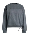 Niū Woman Sweatshirt Grey Size Xl Cotton, Polyester, Viscose, Elastane In Gray
