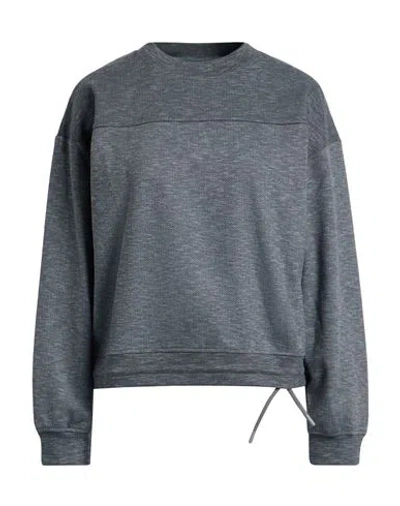 Niū Woman Sweatshirt Grey Size Xl Cotton, Polyester, Viscose, Elastane In Gray