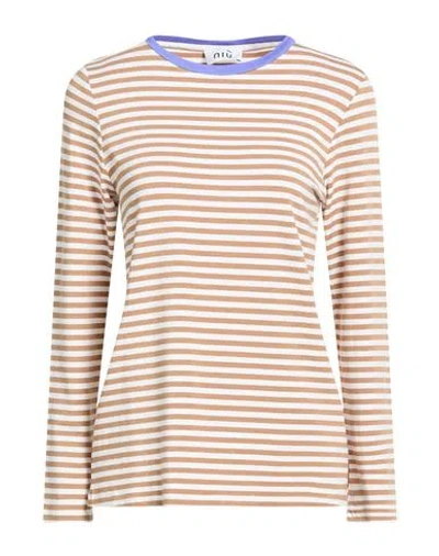Niū Woman T-shirt Camel Size M Viscose, Elastane In Neutral