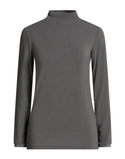 Niū Woman T-shirt Grey Size L Viscose, Polyamide, Cashmere In Gray