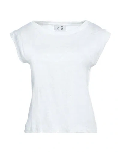 Niū Woman T-shirt Ivory Size Xl Linen In White