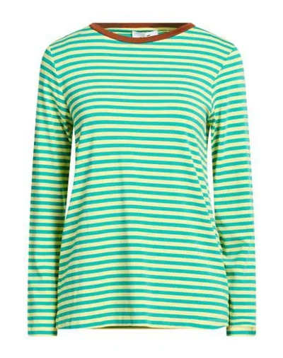 Niū Woman T-shirt Yellow Size Xl Viscose, Elastane In Green