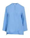 Niū Woman Top Azure Size M Cotton In Blue