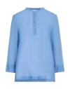 Niū Woman Top Azure Size M Cotton In Blue