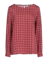 Niū Woman Top Brick Size L Viscose In Red