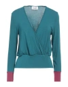 Niū Woman Top Deep Teal Size S Modal, Elastane In Green
