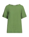 Niū Woman Top Green Size M Linen