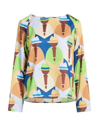 Niū Woman Top Green Size L Polyester In Multi