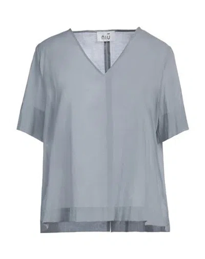 Niū Woman Top Grey Size L Cotton
