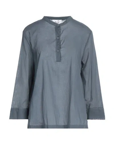 Niū Woman Top Lead Size L Cotton In Grey