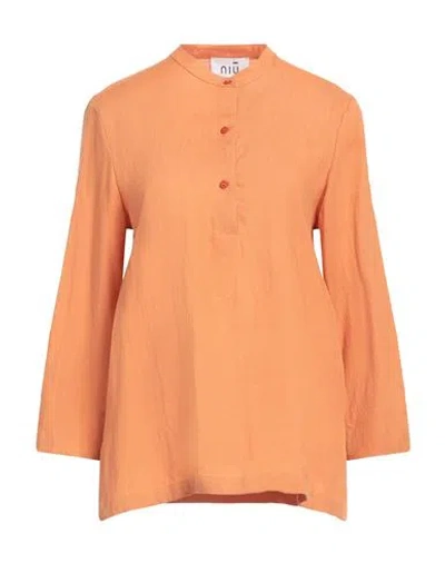 Niū Woman Top Mandarin Size S Linen