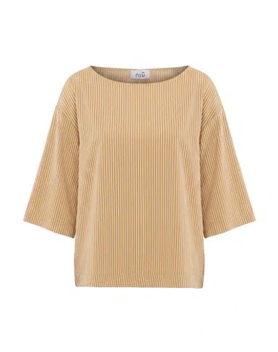 Niū Woman Top Marigold Size Xs Viscose, Polyamide In Nude