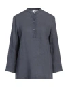 Niū Woman Top Navy Size S Linen