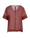 Niū Woman Top Rust Size M Cotton In Red