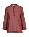 Niū Woman Top Rust Size Xs Cotton In Red