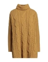Niū Woman Turtleneck Mustard Size S Wool, Polyamide In Yellow