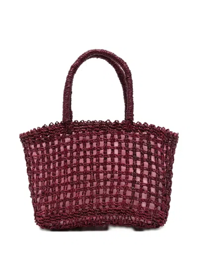 Niū Woven Tote Bag In Red