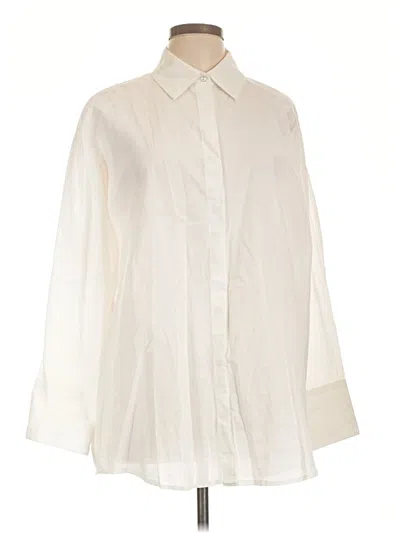 Pre-owned Nia 3/4 Sleeve Button Down Shirt In Ivory