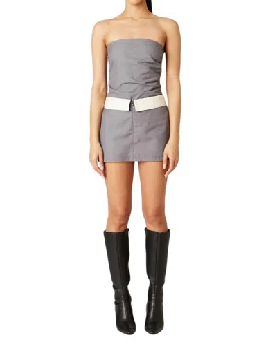 Nia Amanda Skort In Charcoal In Pink