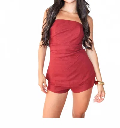 Nia Andre High Waist Short In Red