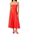 Nia Anne Midi Dress In Red Cherry In Multi