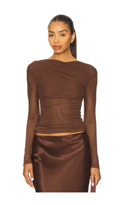 Nia Aria Top In Brown
