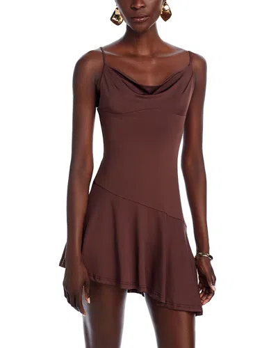 Nia Asymmetric Mini Dress In Nutshell