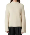 Nia Aubrey Mock Neck Sweater In Stone In Neutral