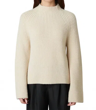 Nia Aubrey Mock Neck Sweater In Stone In White