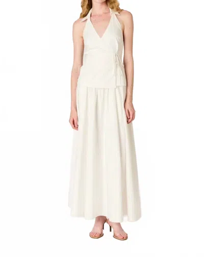 Nia Aurora Maxi Skirt In White
