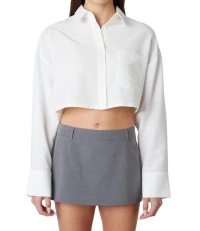 Nia Ausitn Button Down Shirt In White