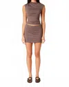 Nia Bart Low Rise Skort In Chocolate Brown In Brown