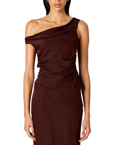 Nia Benedict Top In Burgundy