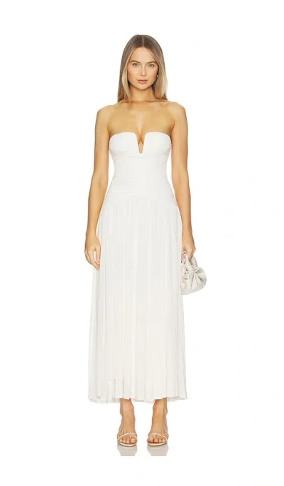 Nia Beverly Dress In White