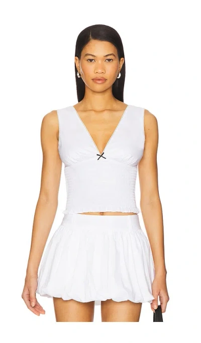 Nia Bleu Top In White