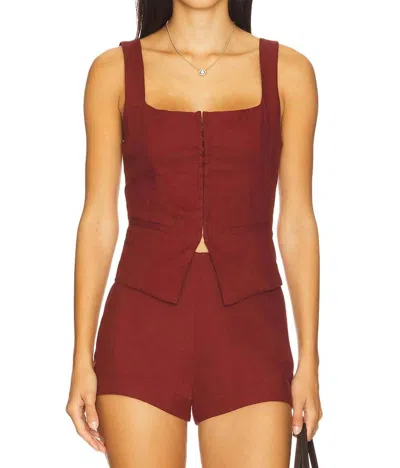 Nia Brice Vest In Burgundy